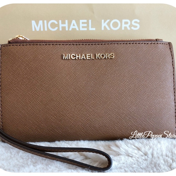 MICHAEL KORS DOUBLE ZIP WRISTLET WALLET LUGGAGE - Picture 3 of 8